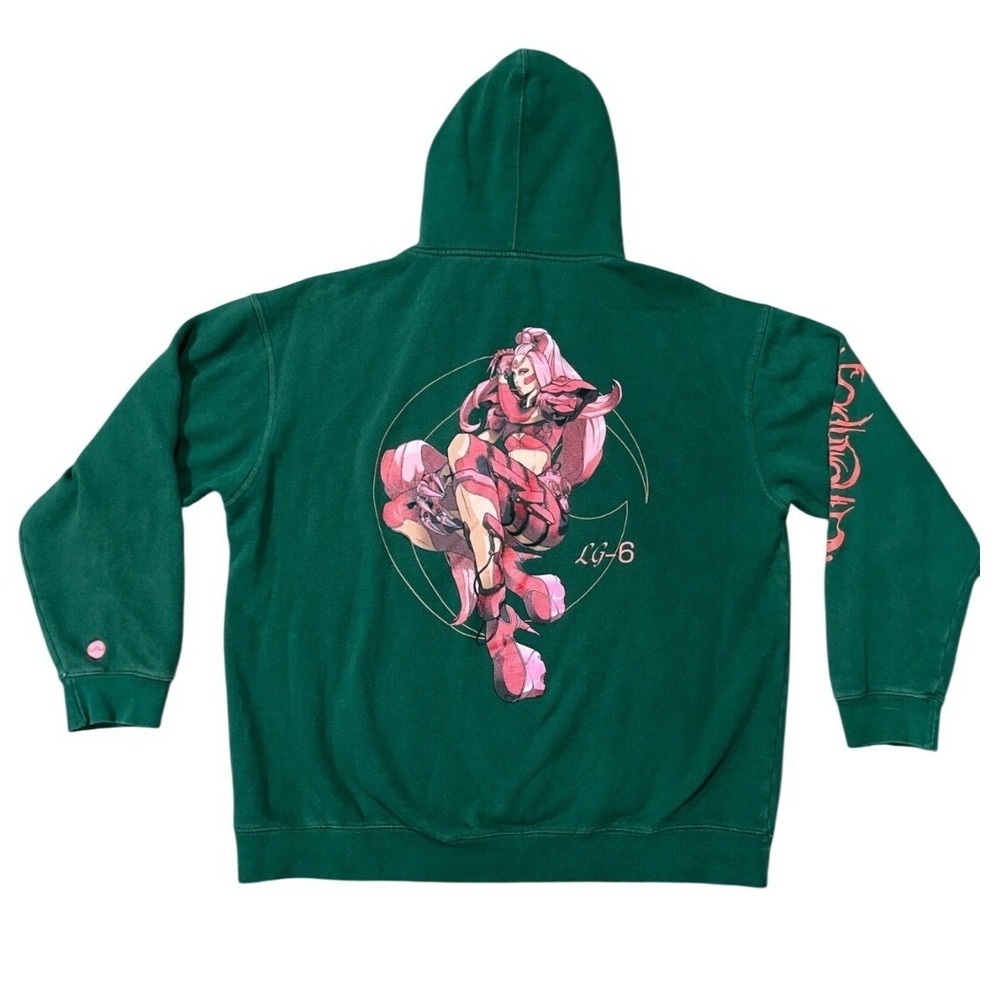 Lady Gaga Chromatica x Crunchyroll Hoodie Green Pink Anime LG-6 3XL Plus Size